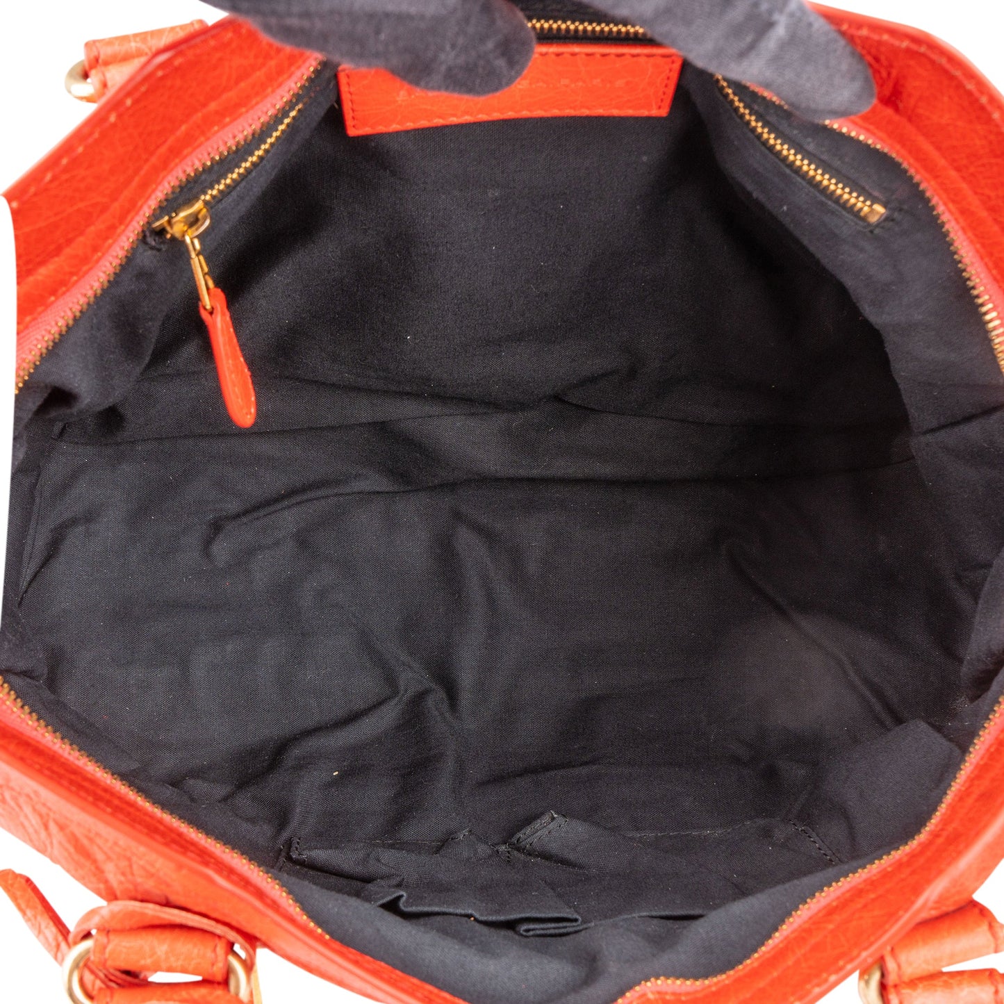 Balenciaga Fire Leather City Handbag