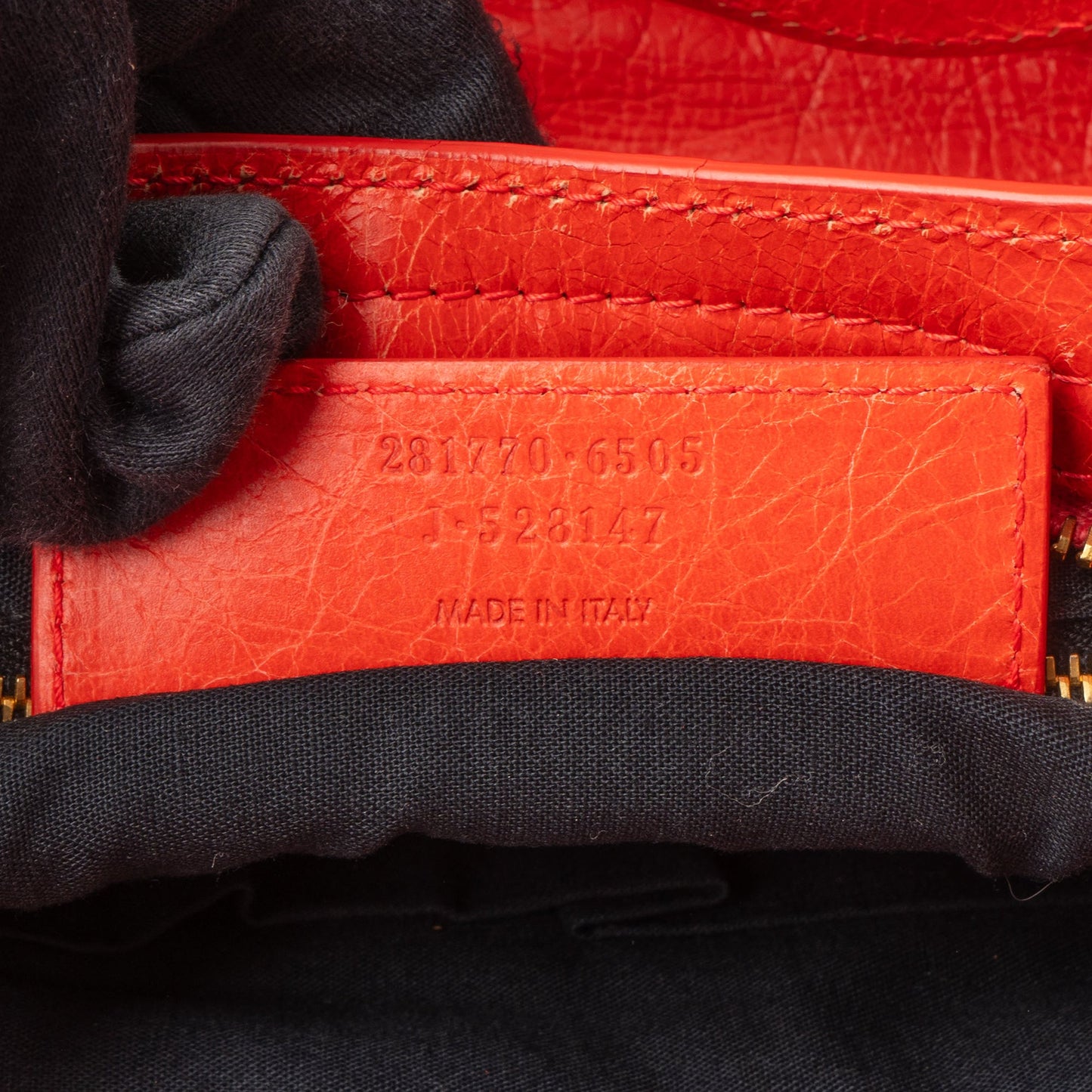 Balenciaga Fire Leather City Handbag