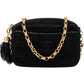 Chanel Stitching Suede Leather Camera Crossbody Bag