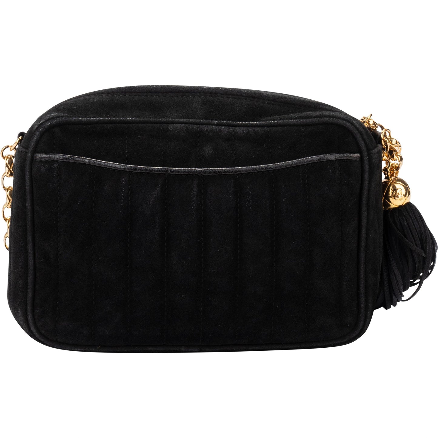 Chanel Stitching Suede Leather Camera Crossbody Bag
