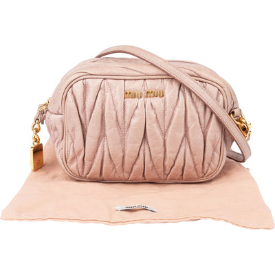 Miu Miu Quilted Leather Mini Crossbody Bag
