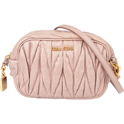 Miu Miu Quilted Leather Mini Crossbody Bag
