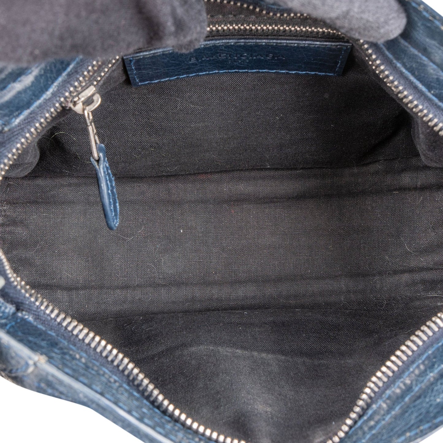 Balenciaga Blue Leather Mini City Handbag