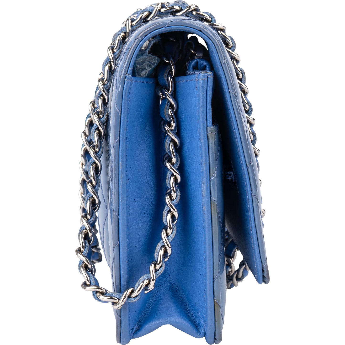 Chanel Quilted Patent Leather Wallet On Chain Crossbody Bag