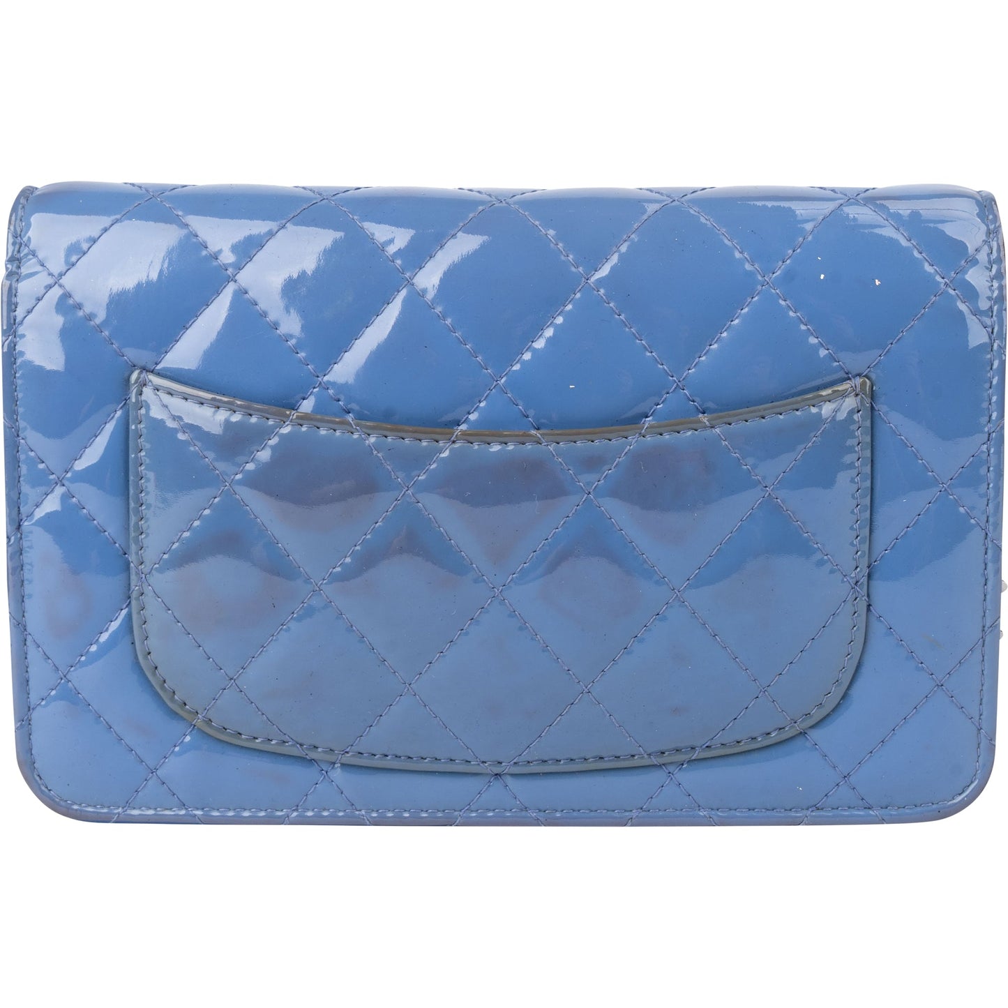 Chanel Quilted Patent Leather Wallet On Chain Crossbody Bag