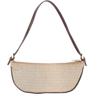 Fendi Zucchino Monogram Pochette Shoulder Bag
