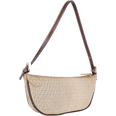 Fendi Zucchino Monogram Pochette Shoulder Bag