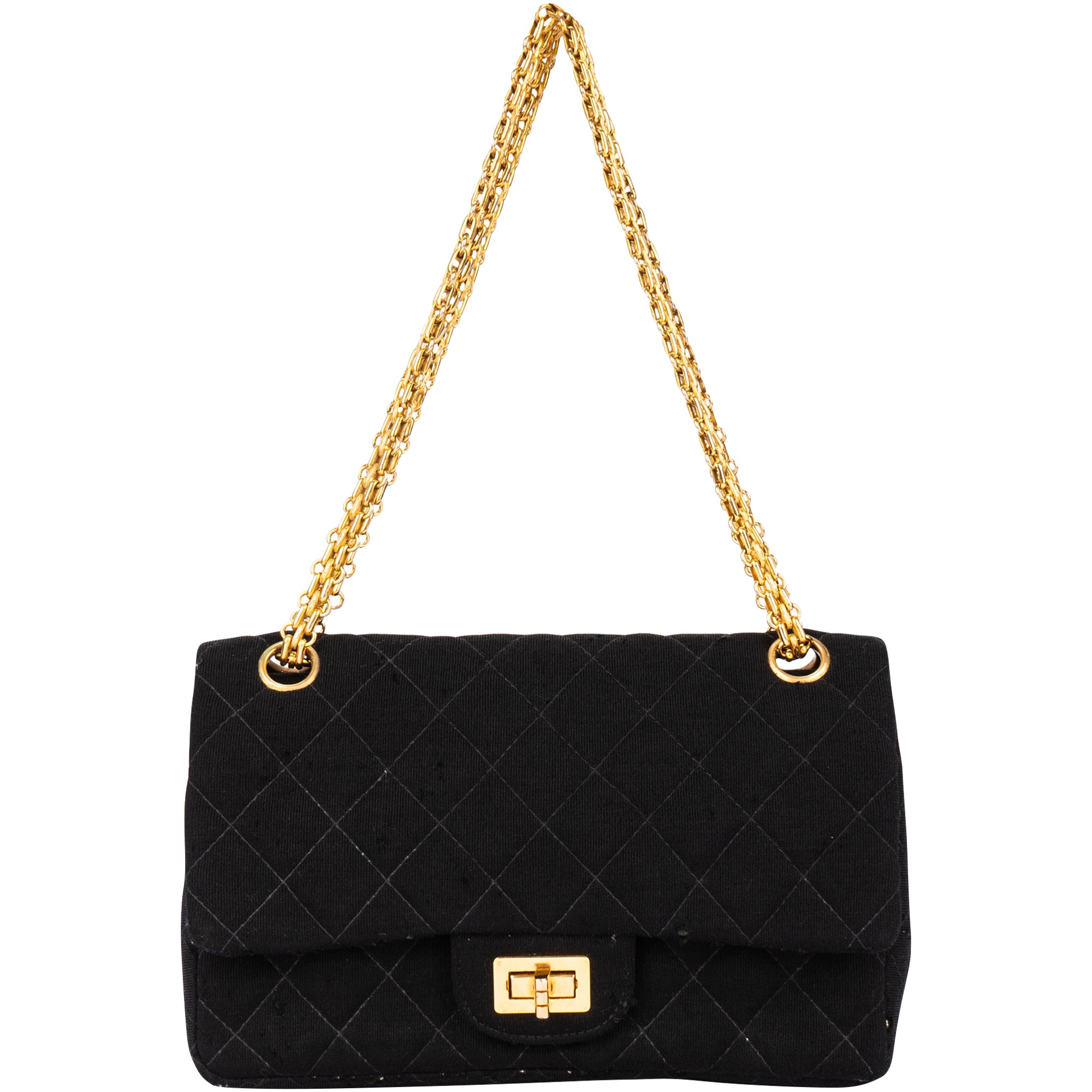 Chanel 2.55 Black Velvet Double Flap Bag