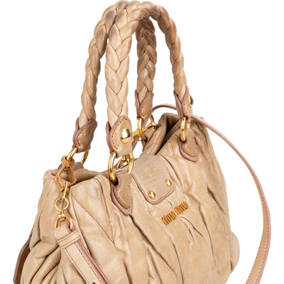 Miu Miu Quilted Leather City Handbag