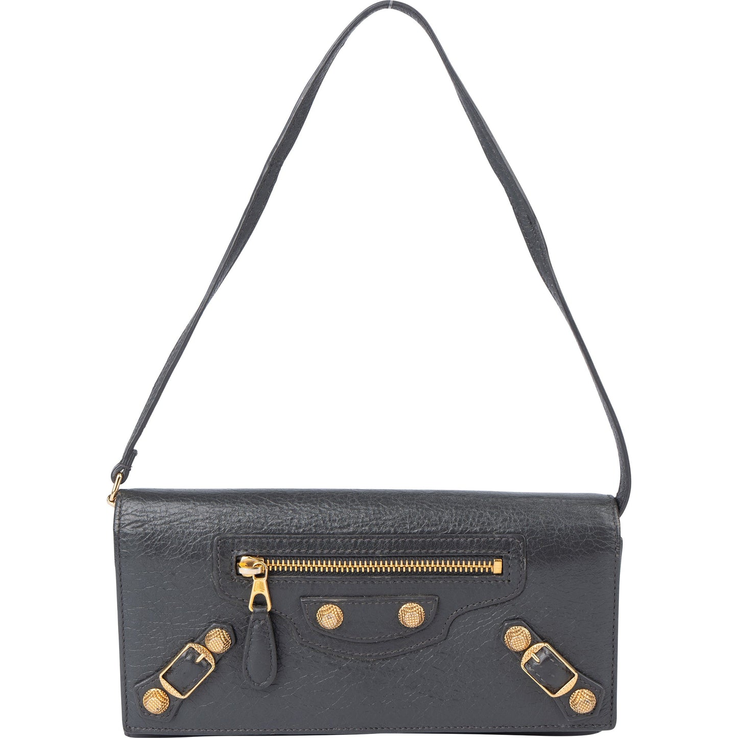 Balenciaga Grey Leather Wallet Handbag