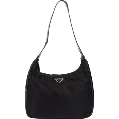 Prada Black Nylon Triangle Shoulder Bag