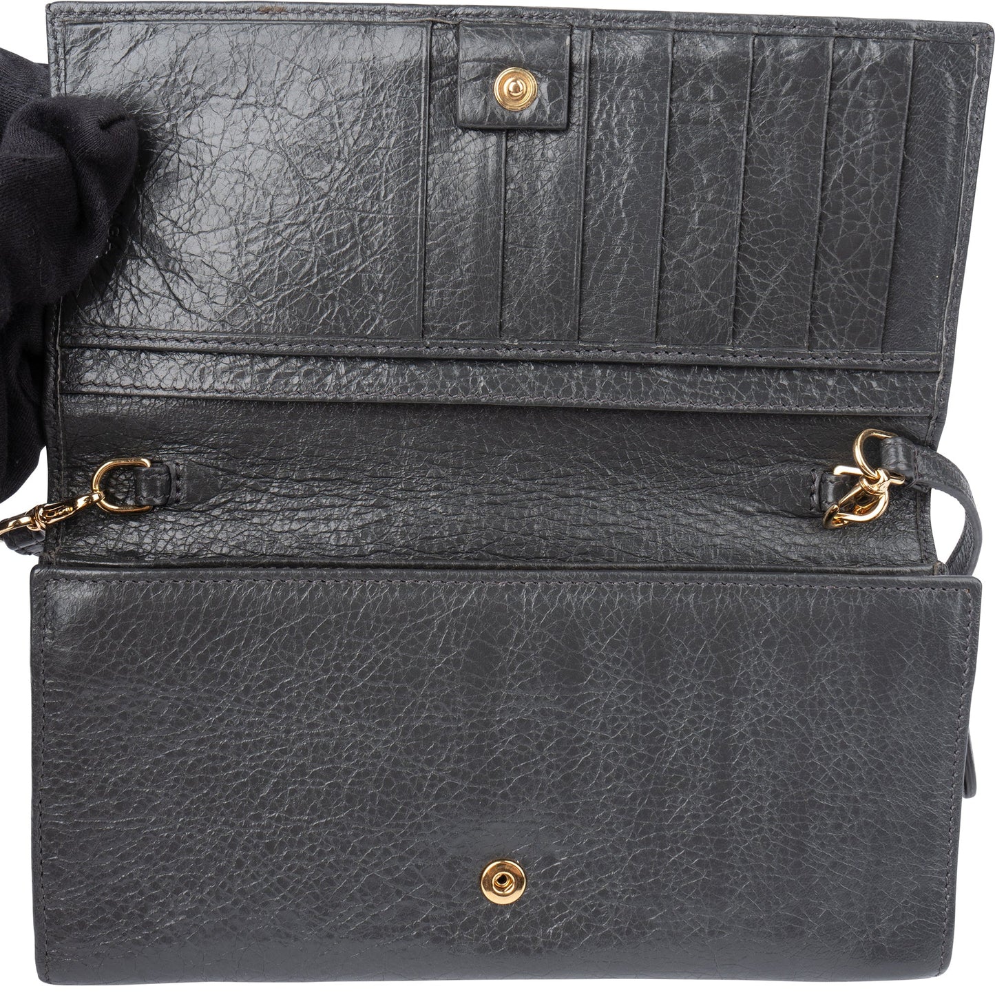 Balenciaga Grey Leather Wallet Handbag