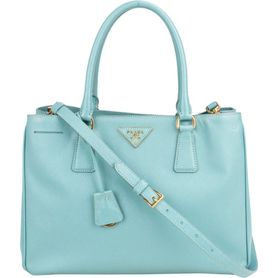 Prada Turquoise Saffiano Leather Galleria Handbag