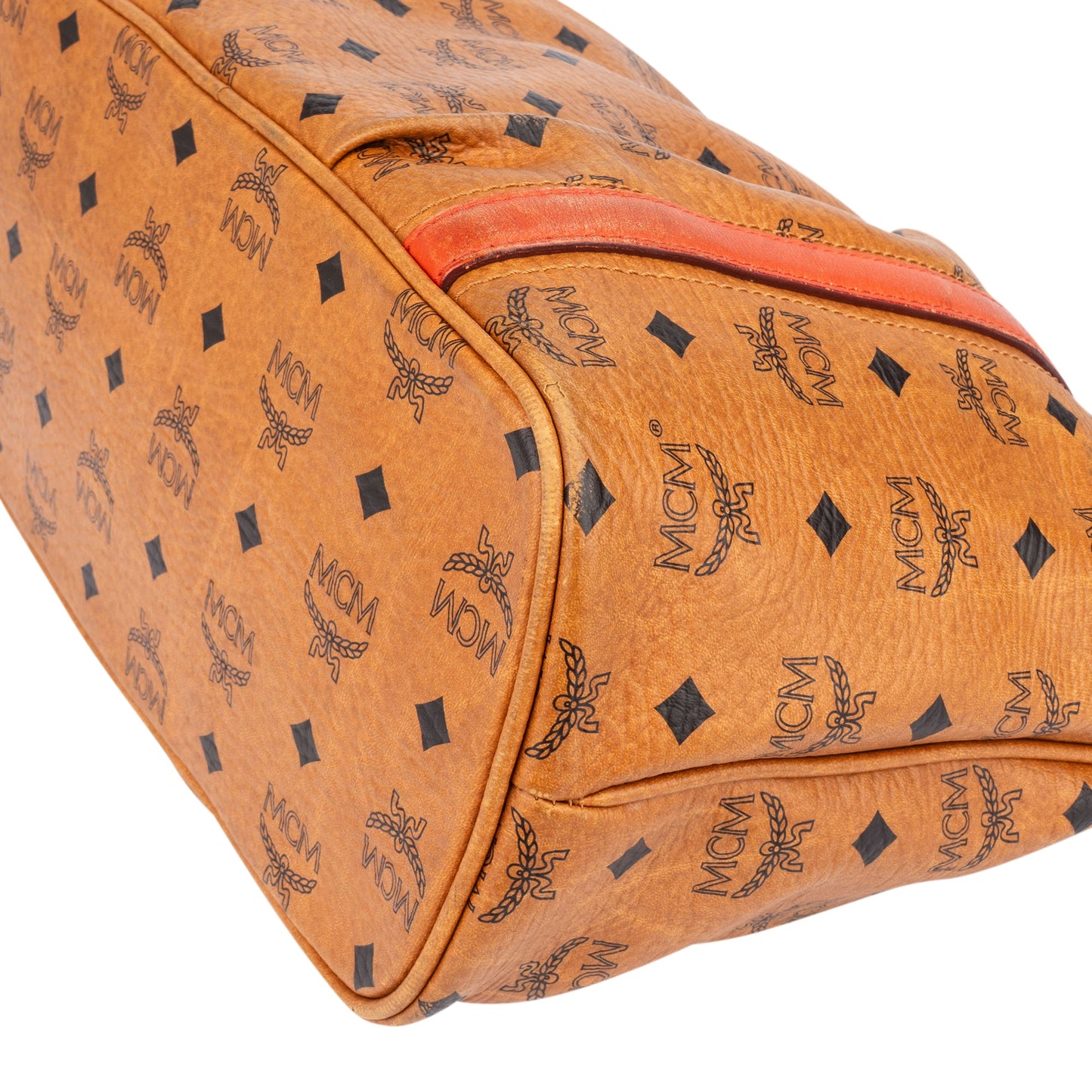 MCM Visetos Monogram Shopper Shoulder Bag