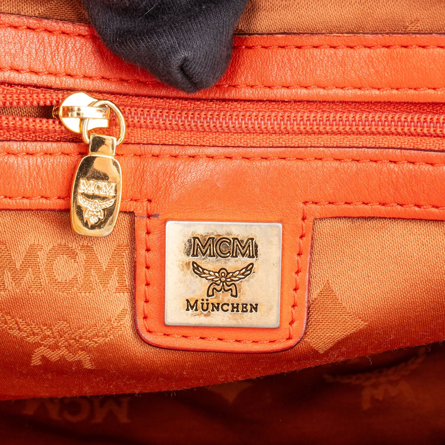 MCM Visetos Monogram Shopper Shoulder Bag