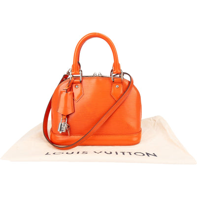 Louis Vuitton Orange Epi Leather Alma BB Handbag
