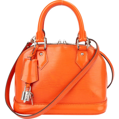 Louis Vuitton Orange Epi Leather Alma BB Handbag