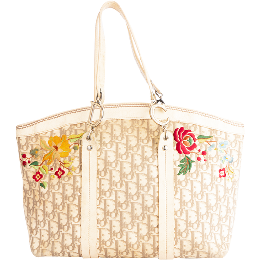 Christian Dior Oblique Floral Shopper Bag