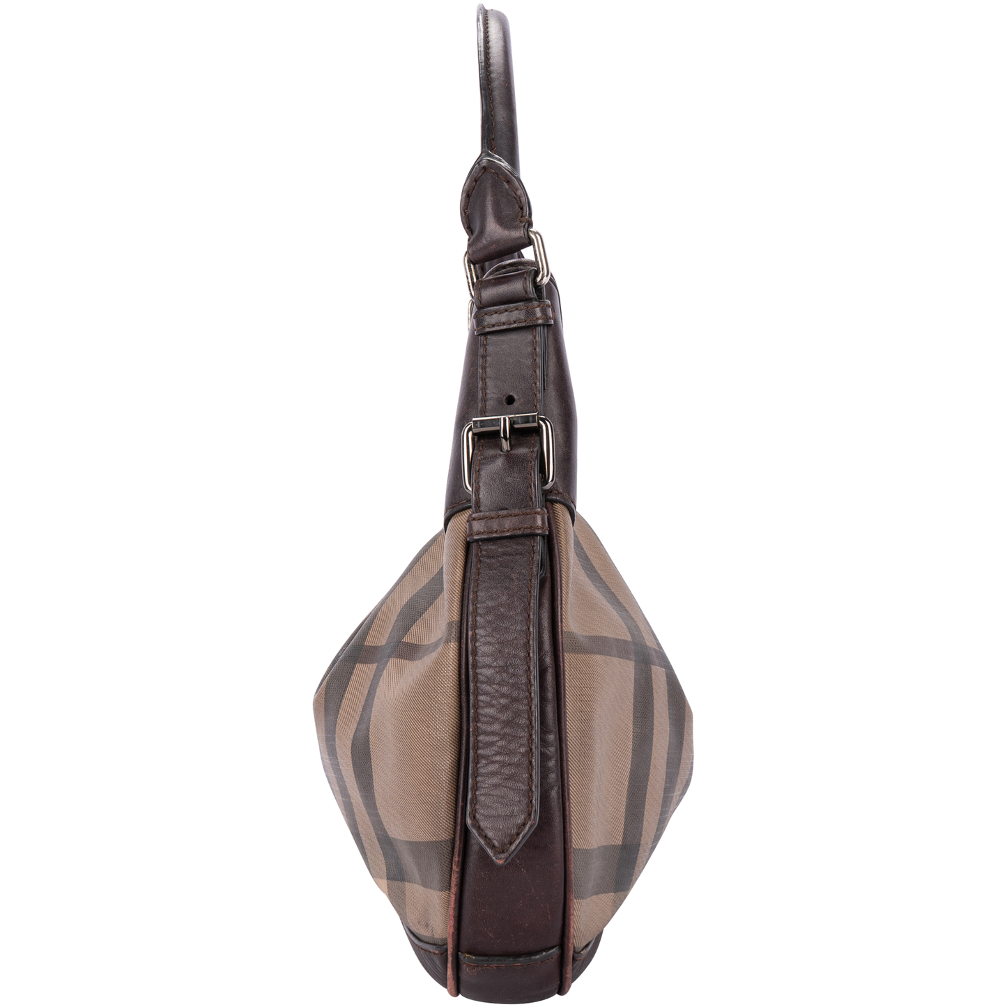 Burberry Smoked Check Brooklyn Hobo Shoulder Bag