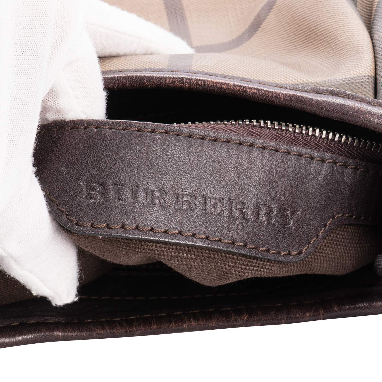 Burberry Smoked Check Brooklyn Hobo Shoulder Bag