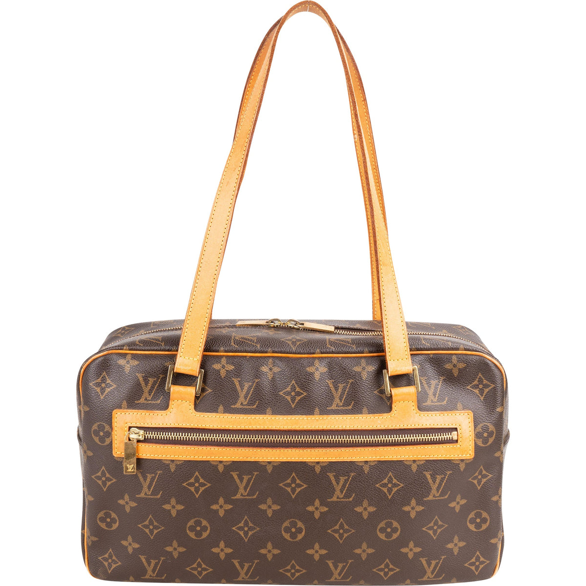 Louis Vuitton Monogram Cite GM aus Canvas und Vachetta-Leder – Vorderansicht