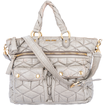 Miu Miu Matelassé Two Way Handbag