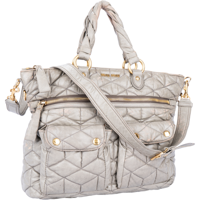 Miu Miu Matelassé Two Way Handbag