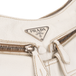 Prada White Triangle Shoulder Bag
