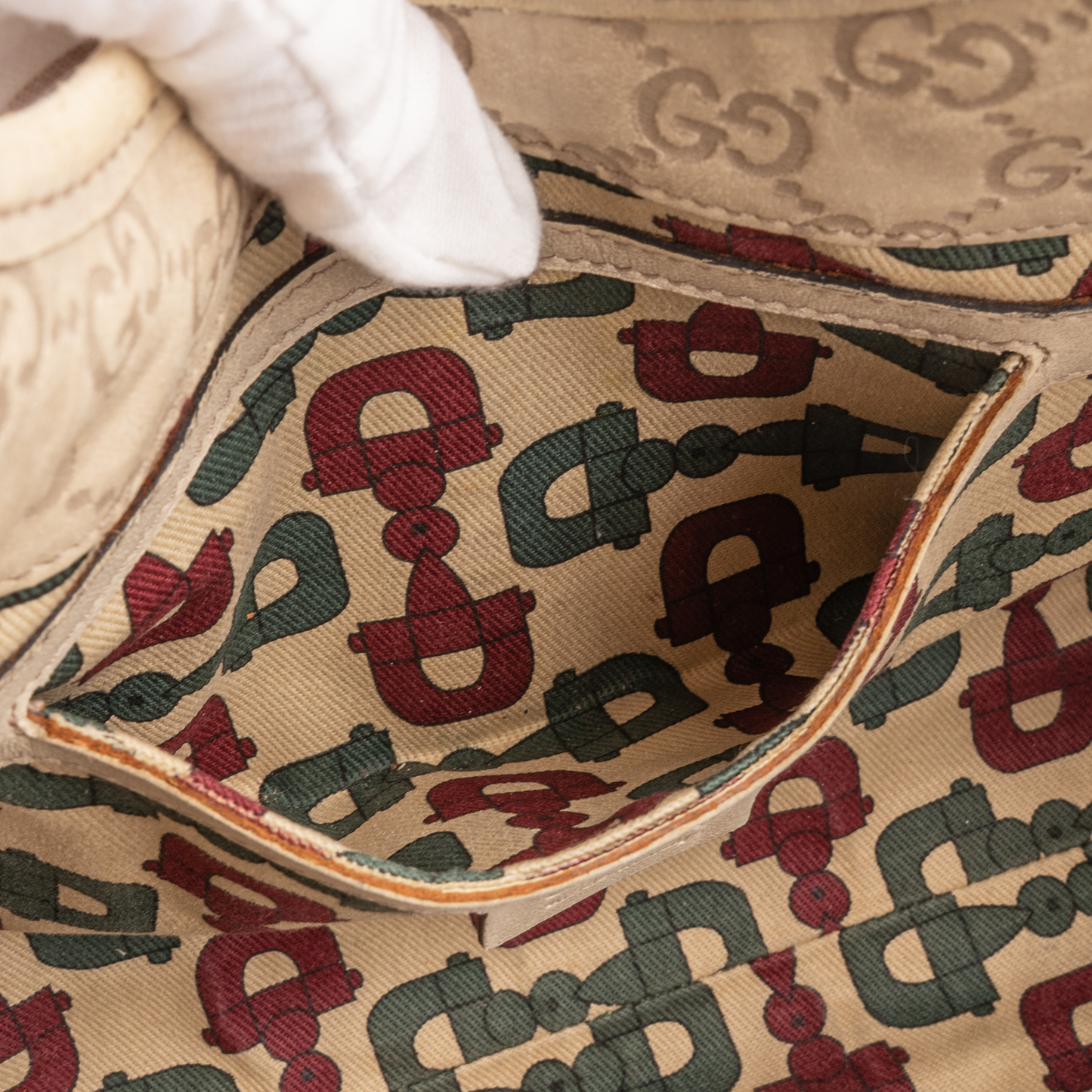 Gucci GG Monogram Leather Jackie Shoulder Bag