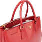Prada Red Saffiano Leather Galleria Handbag