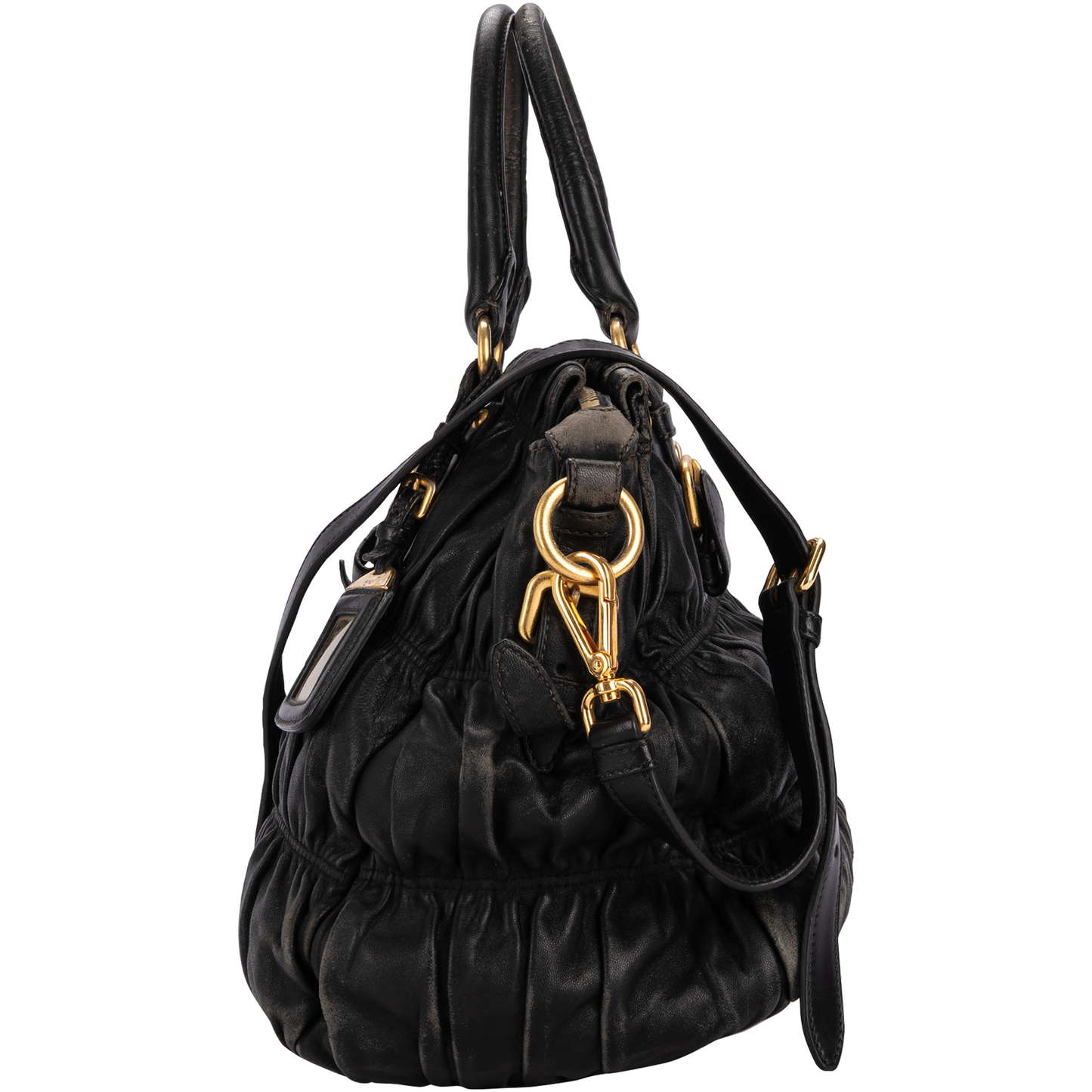 Prada Leder-Gaufre-Einkaufshandtasche