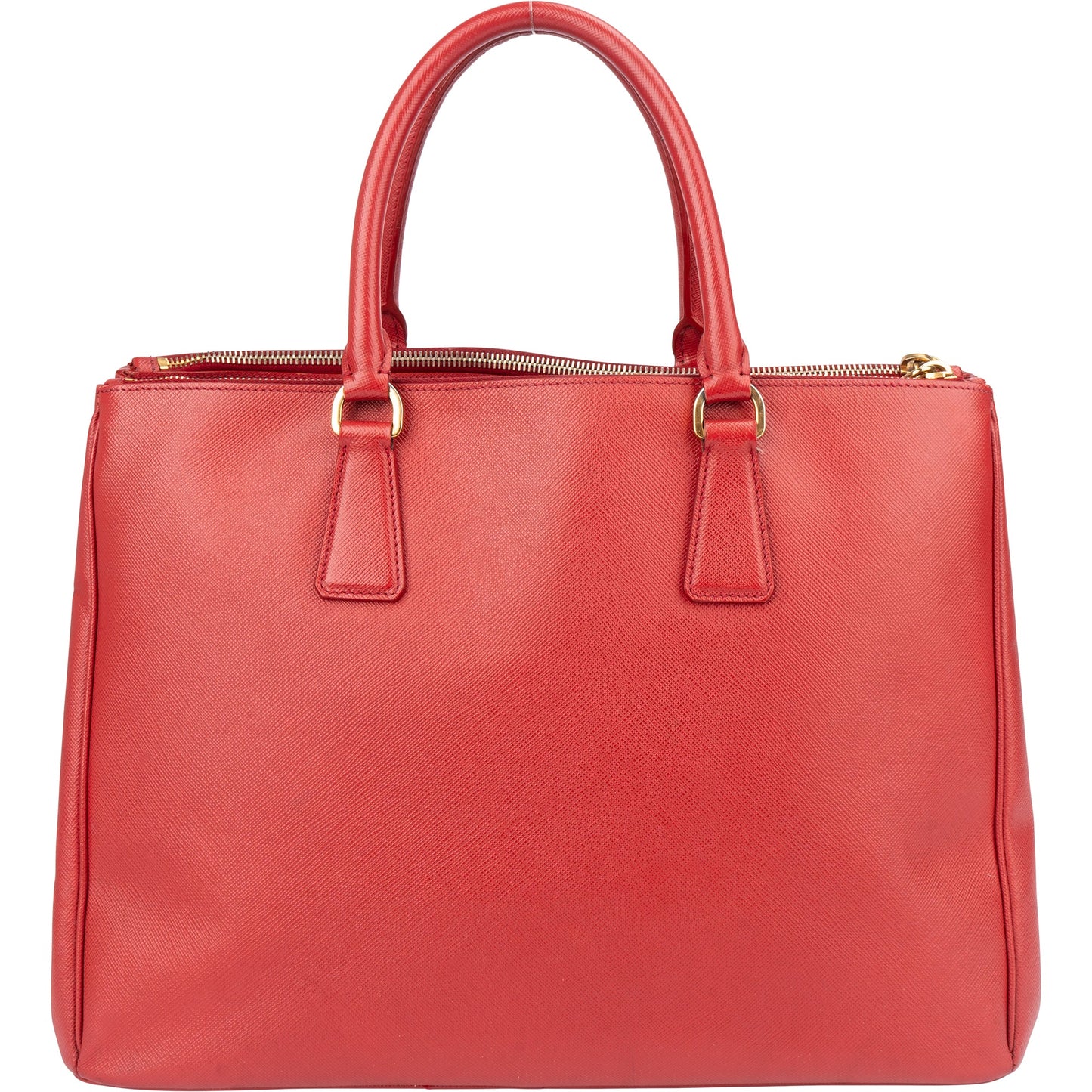 Prada Red Saffiano Leather Galleria Handbag