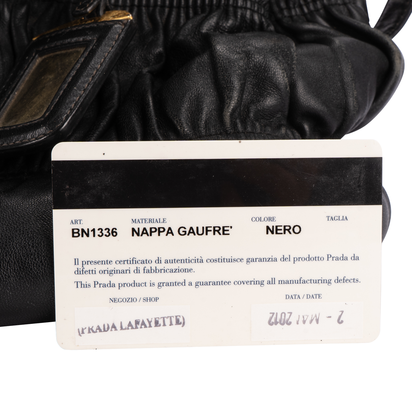 Prada Leder-Gaufre-Einkaufshandtasche