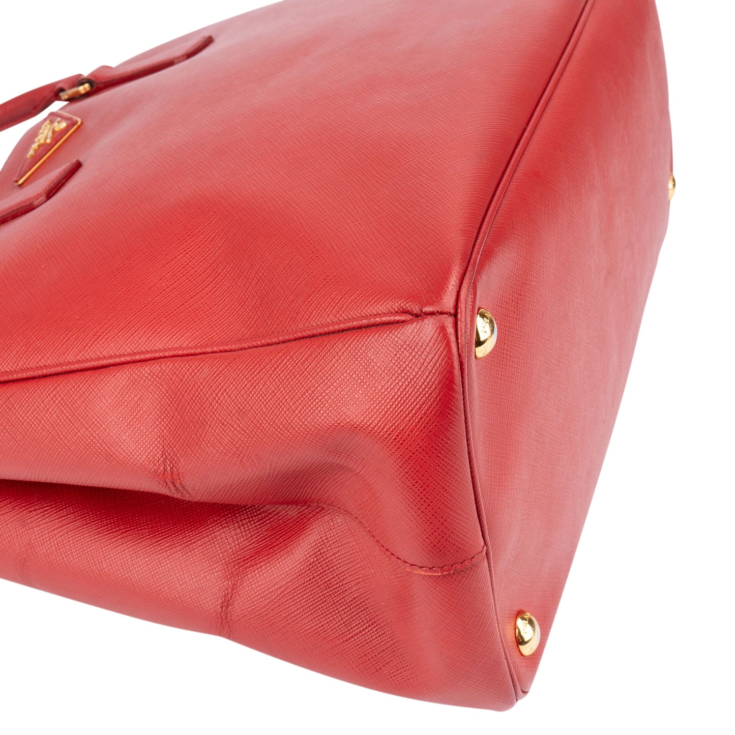 Prada Red Saffiano Leather Galleria Handbag