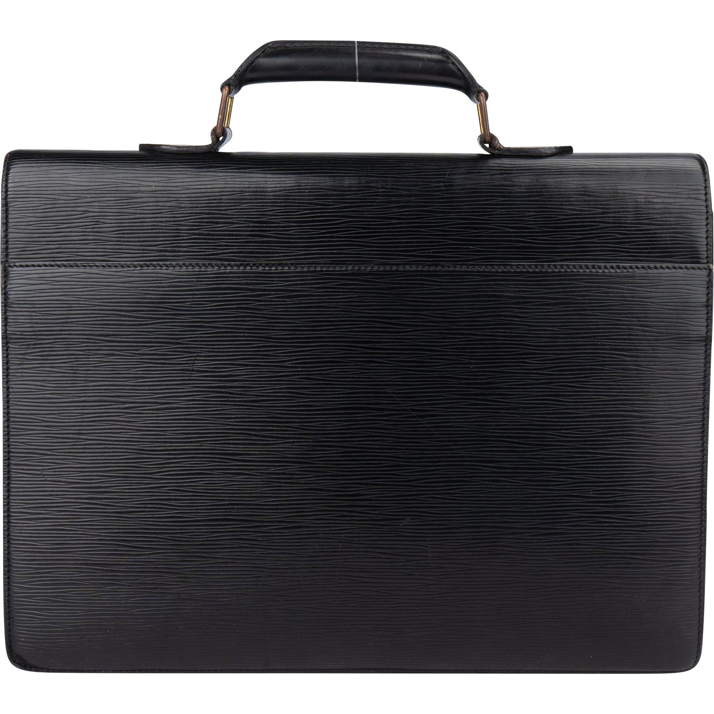 Louis Vuitton Noir Epi Leather Serviette Business Handbag