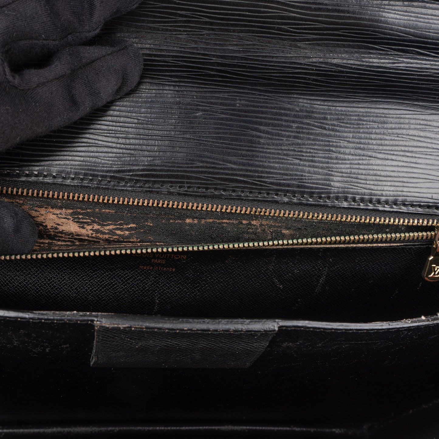 Louis Vuitton Noir Epi Leather Serviette Business Handbag