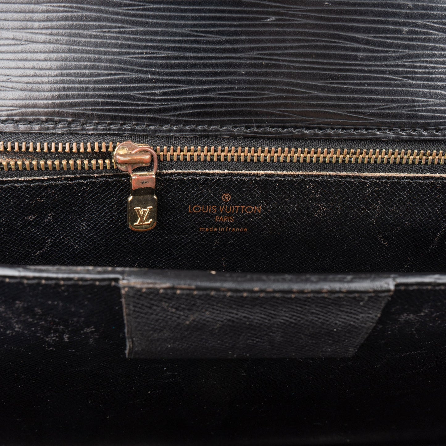 Louis Vuitton Noir Epi Leather Serviette Business Handbag