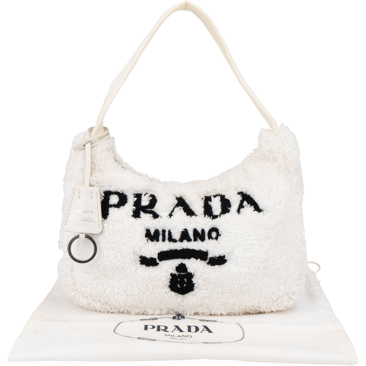 Prada White Terry Re- Edition Handbag