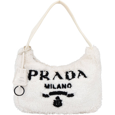 Prada White Terry Re- Edition Handbag