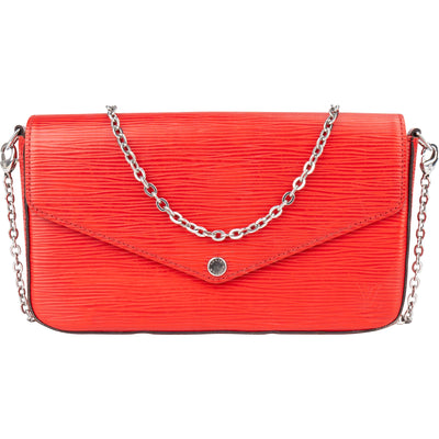 Louis Vuitton Rouge Epi Leather Felicie Crossbody Bag
