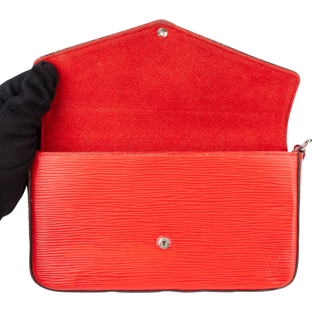 Louis Vuitton Rouge Epi Leather Felicie Crossbody Bag
