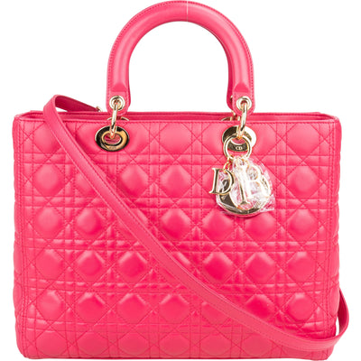 Christian Dior Quilted Leather City Handbag