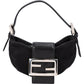 Fendi Cotton FF Buckle Micro Croissant Handbag