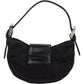 Fendi Cotton FF Buckle Micro Croissant Handbag