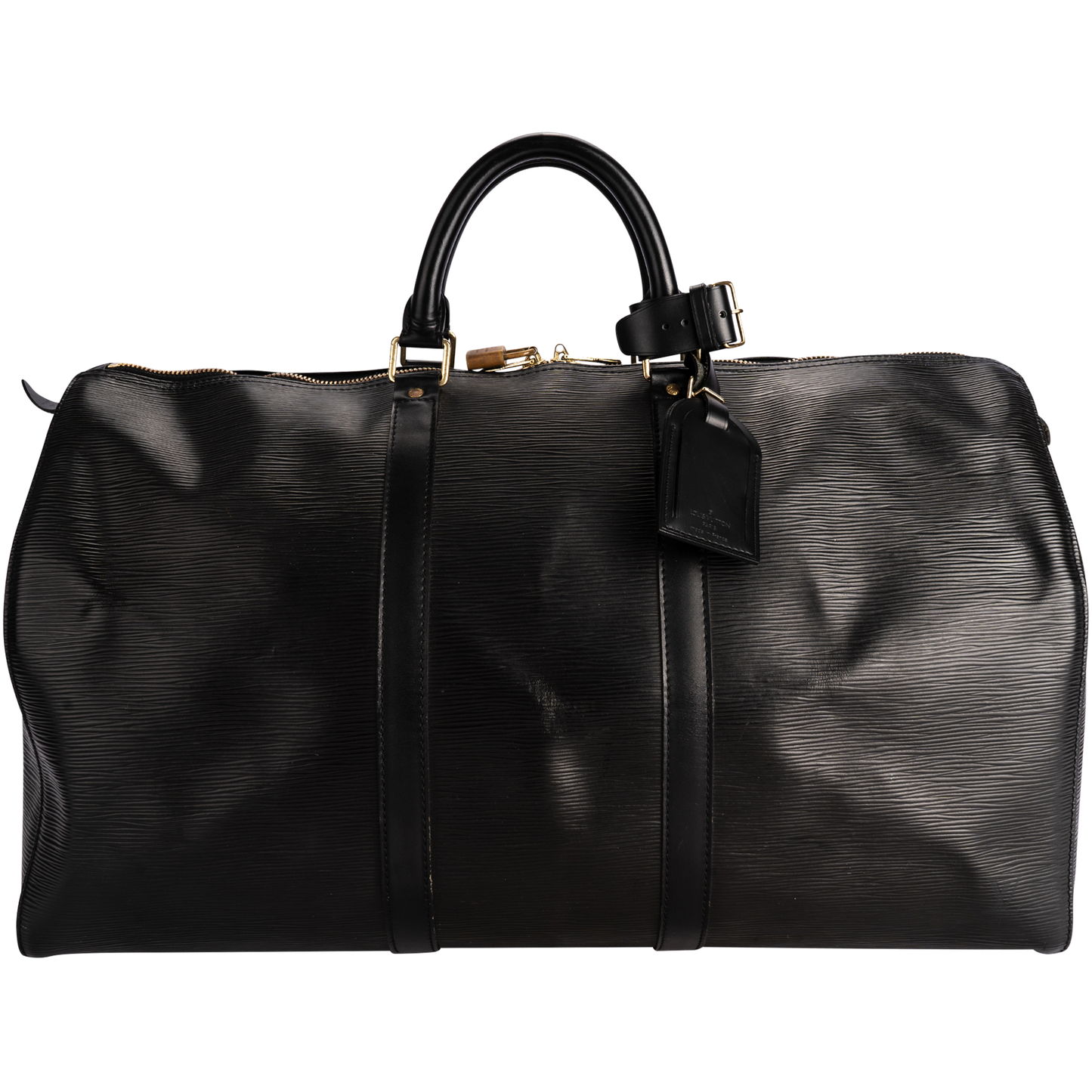 Louis Vuitton Noir Epi Leather Keepall 50