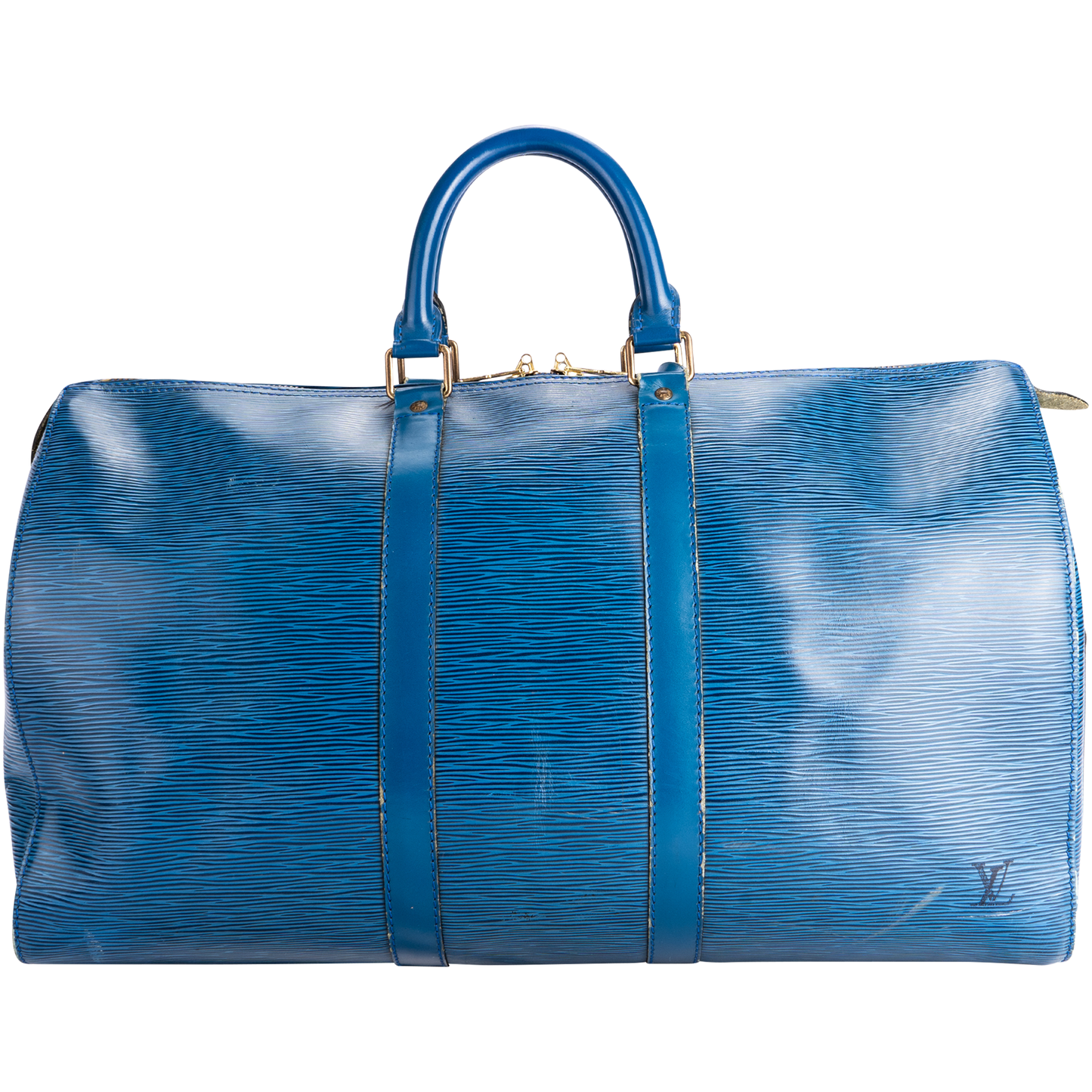 Louis Vuitton Blue Epi Leather Keepall 45