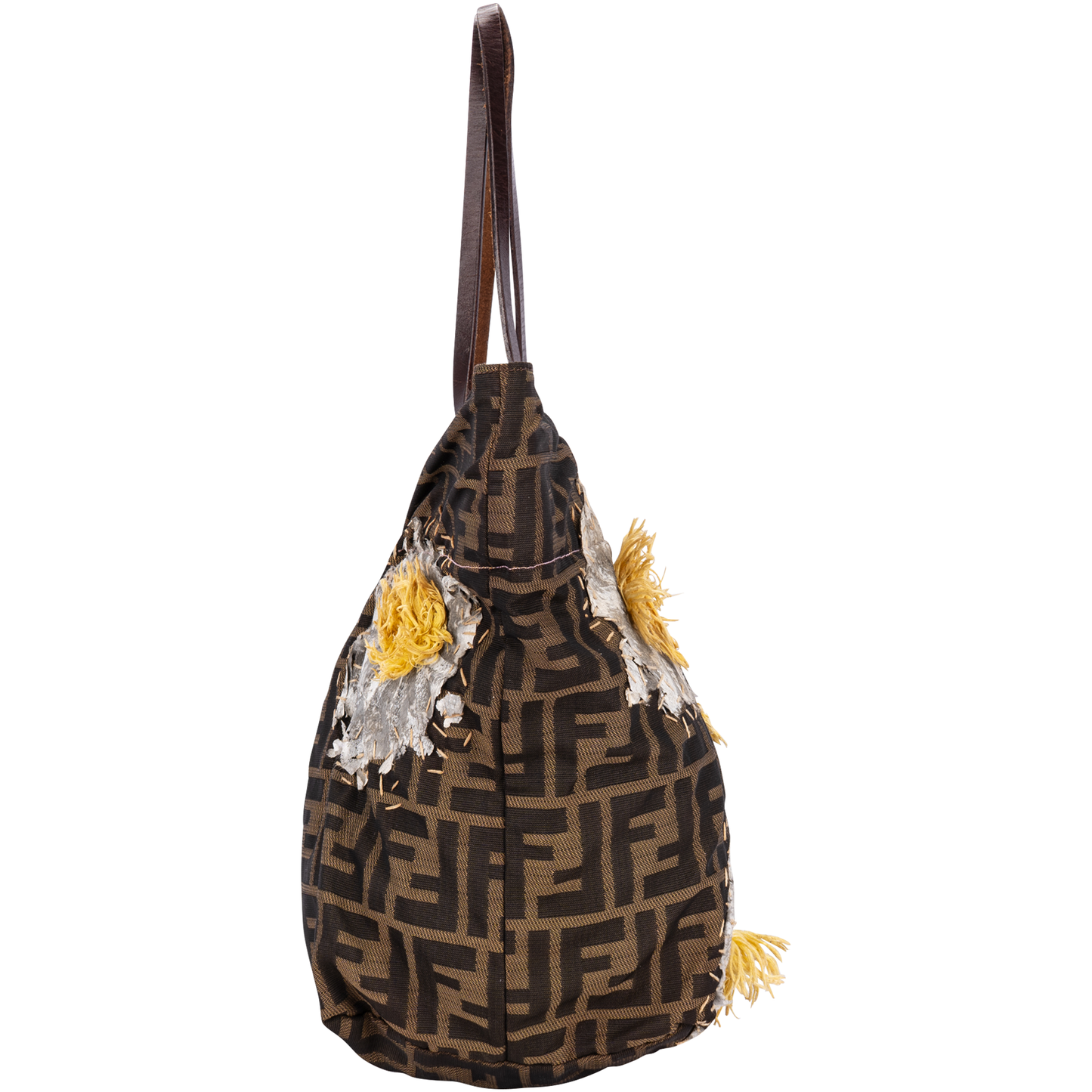 Fendi Zucca Monogram Flower Shopper Bag
