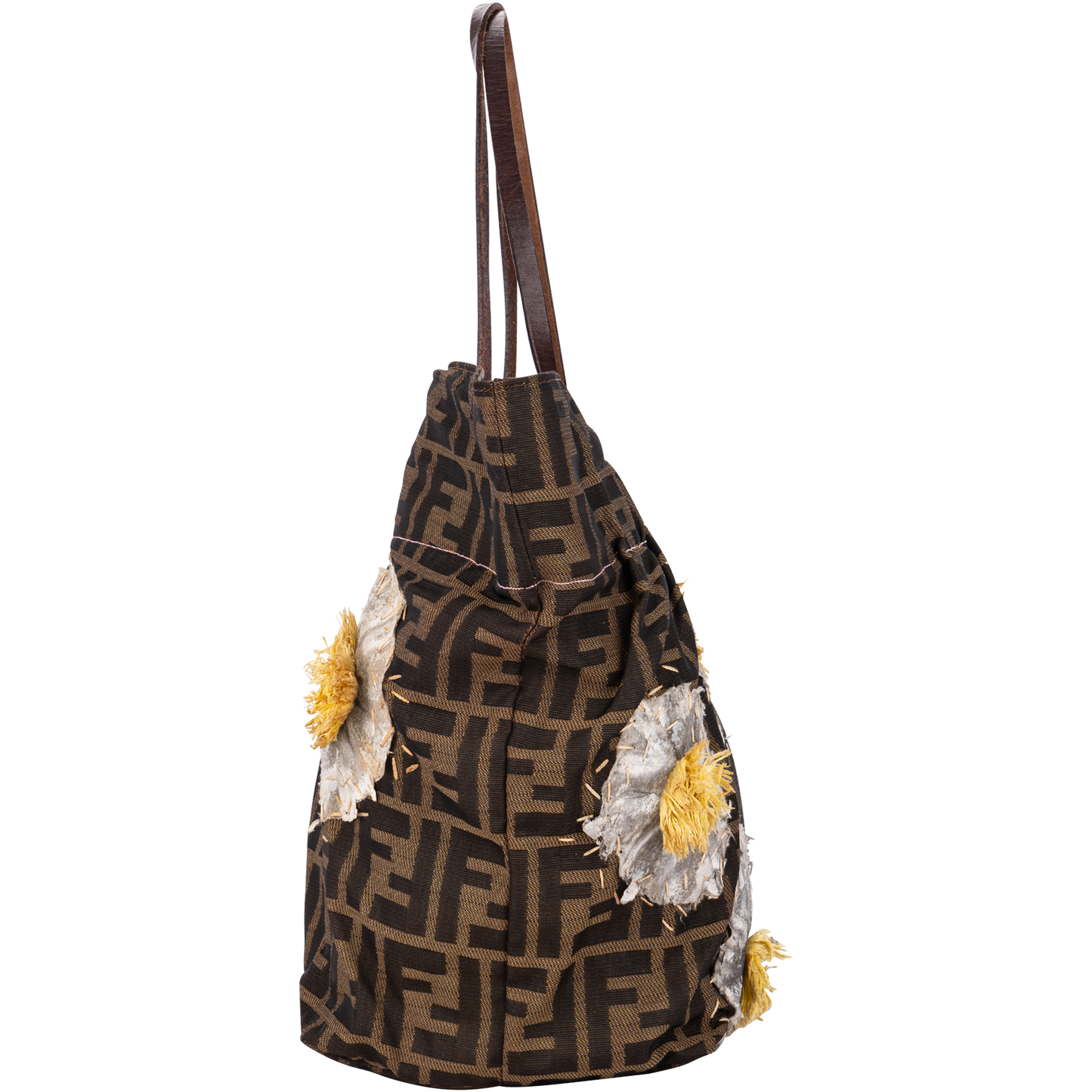 Fendi Zucca Monogram Flower Shopper Bag
