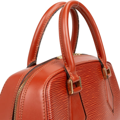 Louis Vuitton Cognac Epi Leather Sablon Handbag