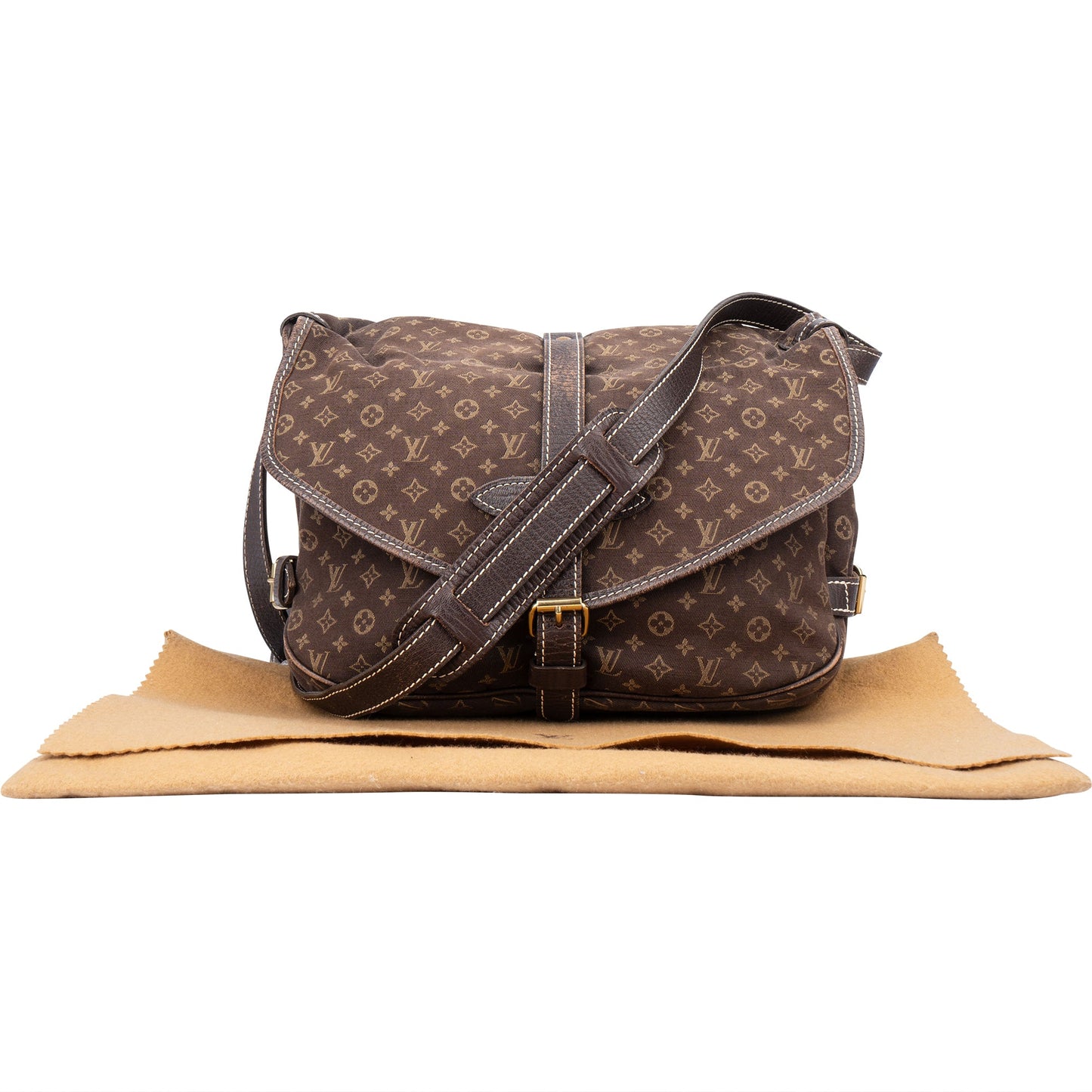 Louis Vuitton Mini Lin Monogram Saumur 30 Crossbody Bag